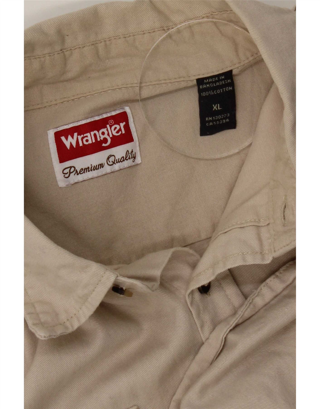 Cămașă pentru bărbați Wrangler XL, bej, bumbac