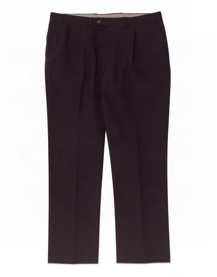 Pantaloni de costum pentru bărbați Marks & Spencer L40 L33 bleumarin poliester