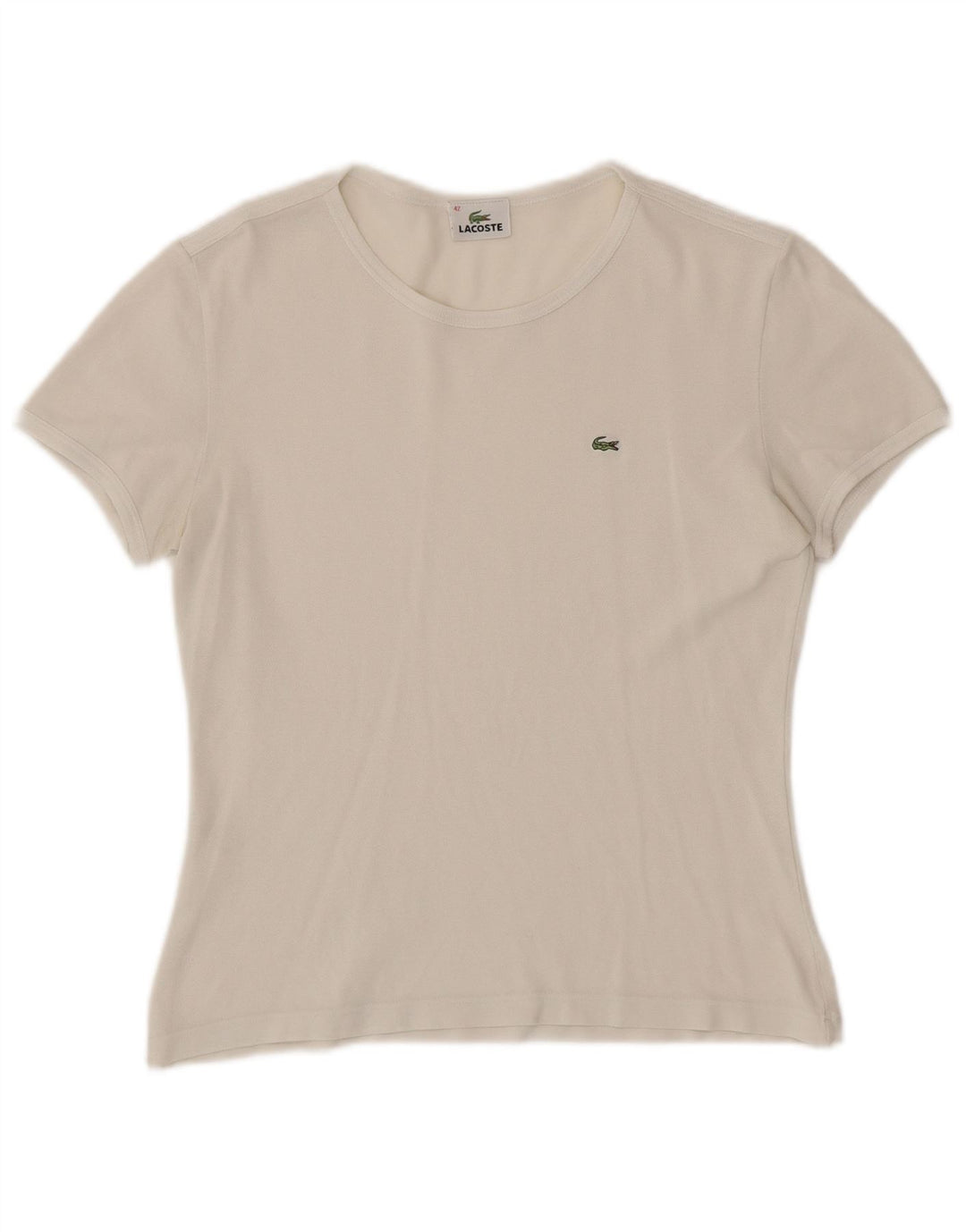 Tricou pentru femei LACOSTE Top Mărimea 42 Mare Alb
