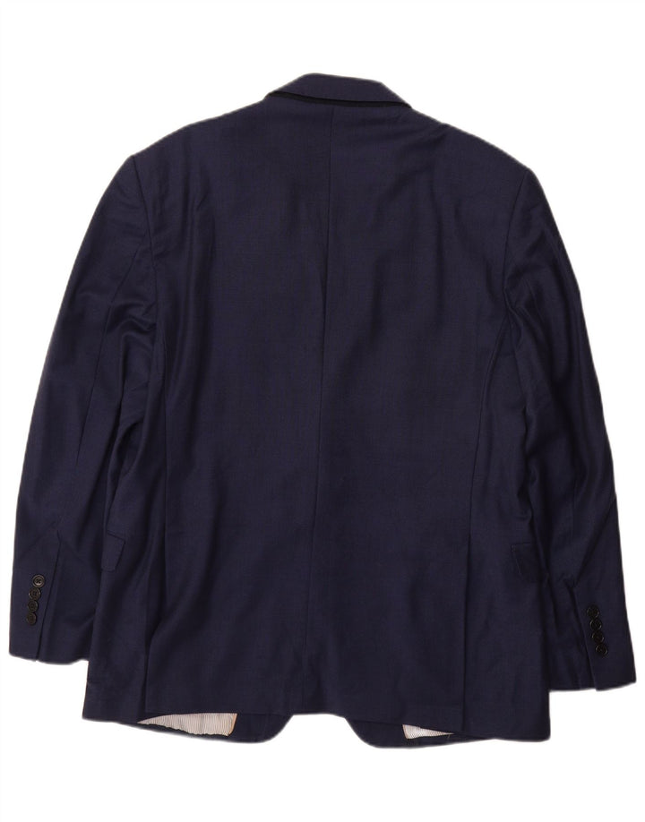 Jachetă pentru bărbați Brooks Brothers Regent Fit Blazer UK 44 2XL Lână bleumarin
