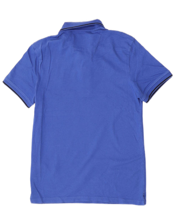 Tricou polo Lyle & Scott pentru bărbați, bumbac albastru mic