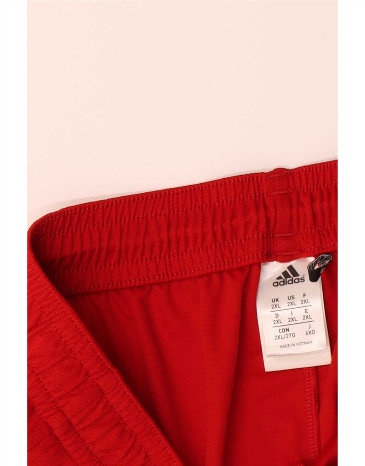 Pantaloni scurți sport Adidas Climalite pentru bărbați, 2XL, roșu, poliester color bloc