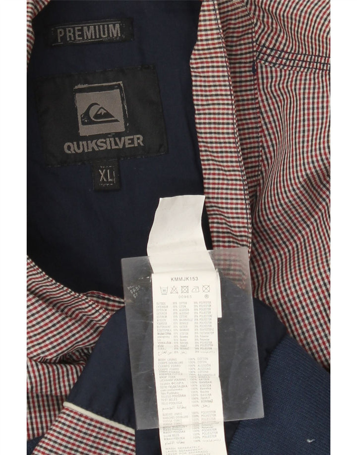 Jachetă bomber pentru bărbați Quiksilver UK 42 XL, bumbac vichy roșu