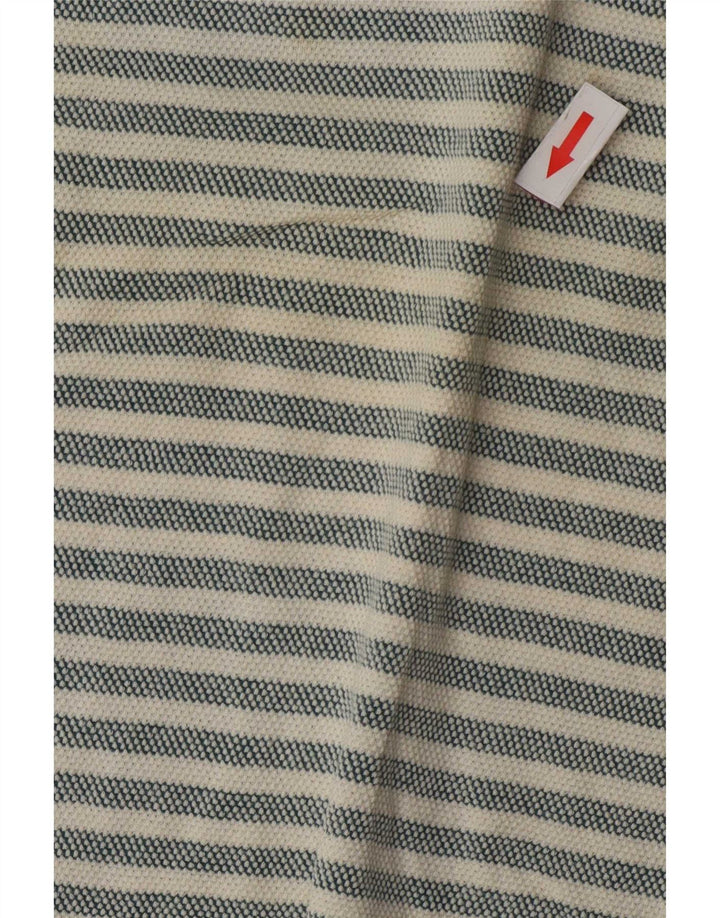 Tricou pentru bărbați Zara Top mare, gri, cu dungi din bumbac