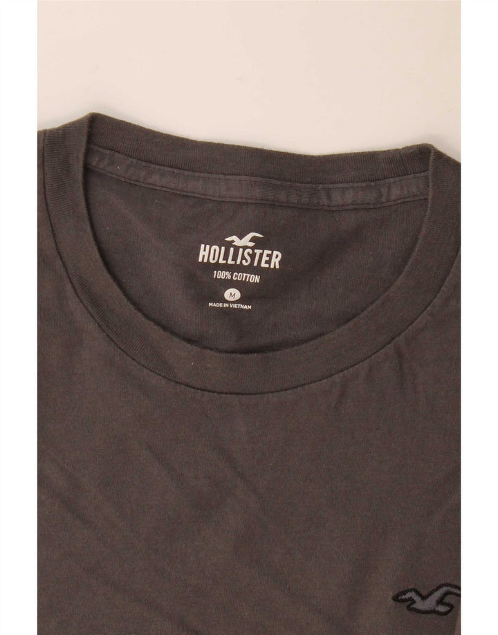 Tricou pentru bărbați Hollister Top din bumbac gri mediu