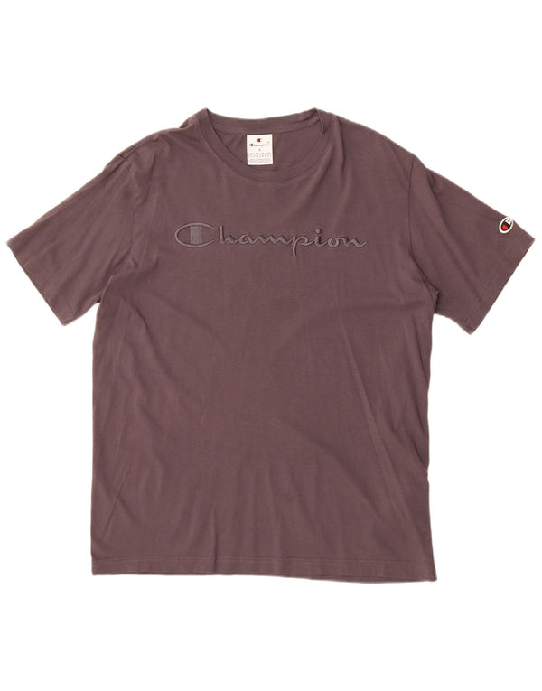 Tricou grafic pentru bărbați Champion Top mic, gri bumbac