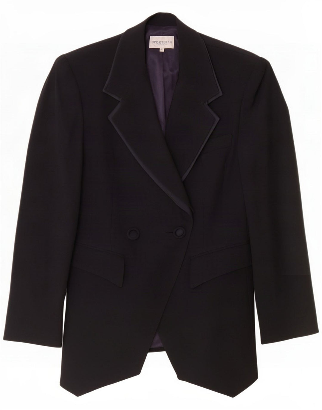 Sportstaff Femei 1 Button Blazer Jacket IT 42 Medium Bleumarin Wool