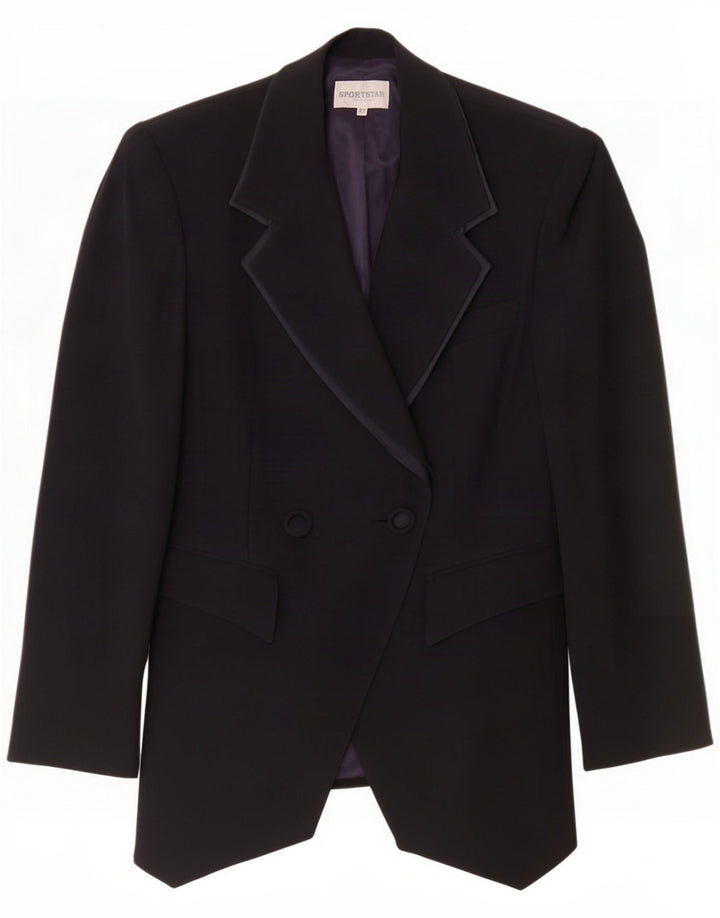 Sportstaff Femei 1 Button Blazer Jacket IT 42 Medium Bleumarin Wool