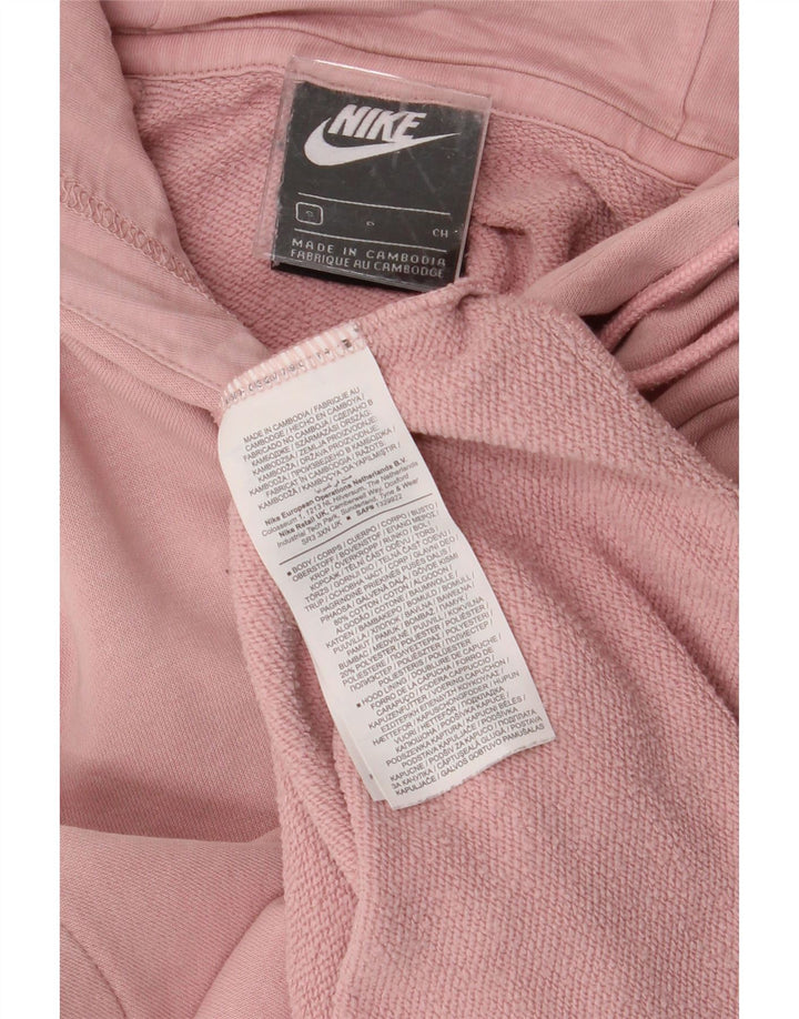Pulover supradimensionat pentru femei NIKE UK 10, bumbac roz mic