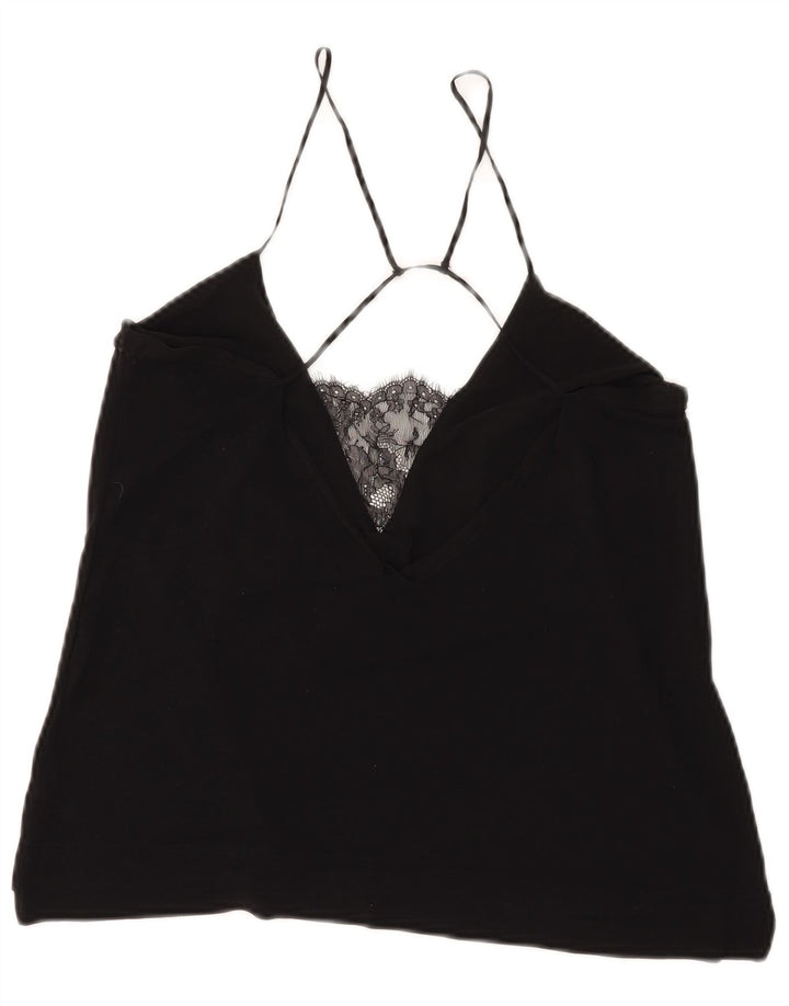 Top Halter pentru femei Zara UK 12 Medium Negru