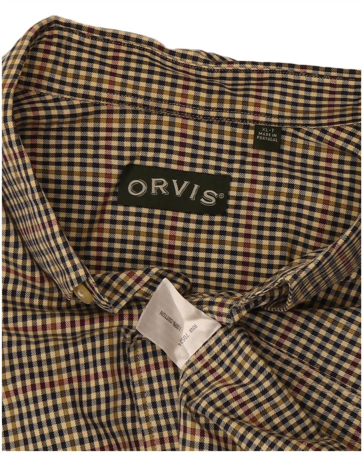 Cămașă înaltă pentru bărbați Orvis XL, bumbac vichy multicolor