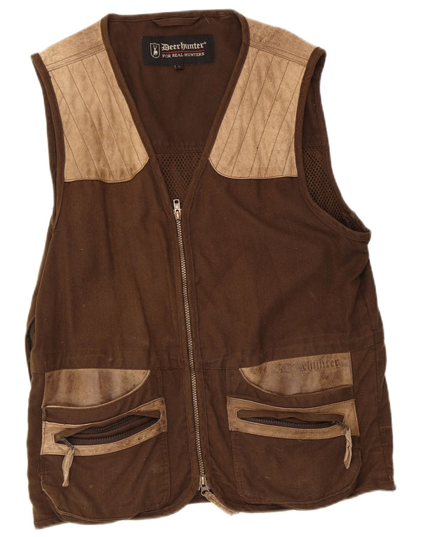 Gilet pentru bărbați Deerhunter UK 40 mare, maro, bumbac color bloc