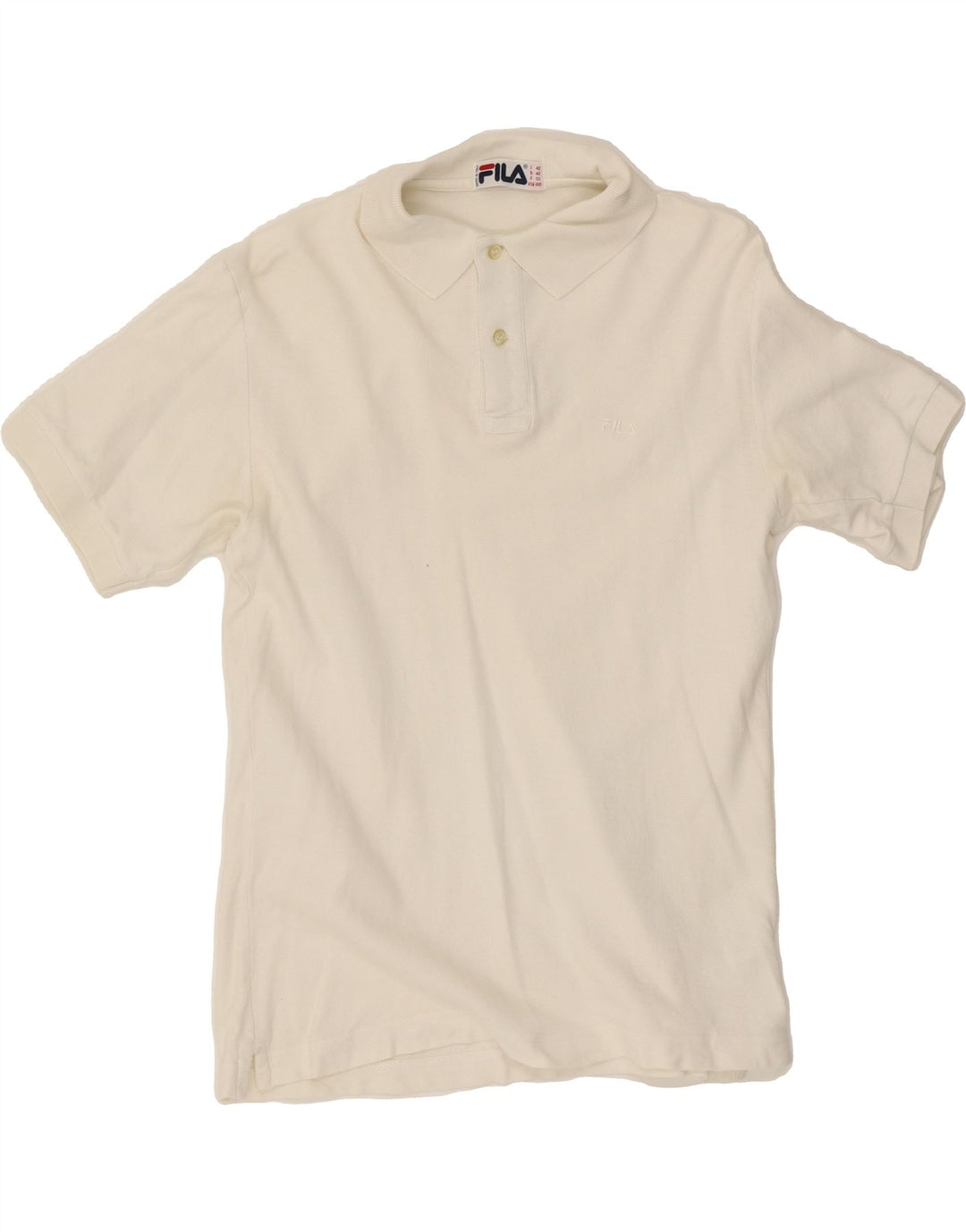 FILA Womens Polo Shirt IT 42 Medium White Vintage Fila and Second-Hand Fila from Messina Hembry 