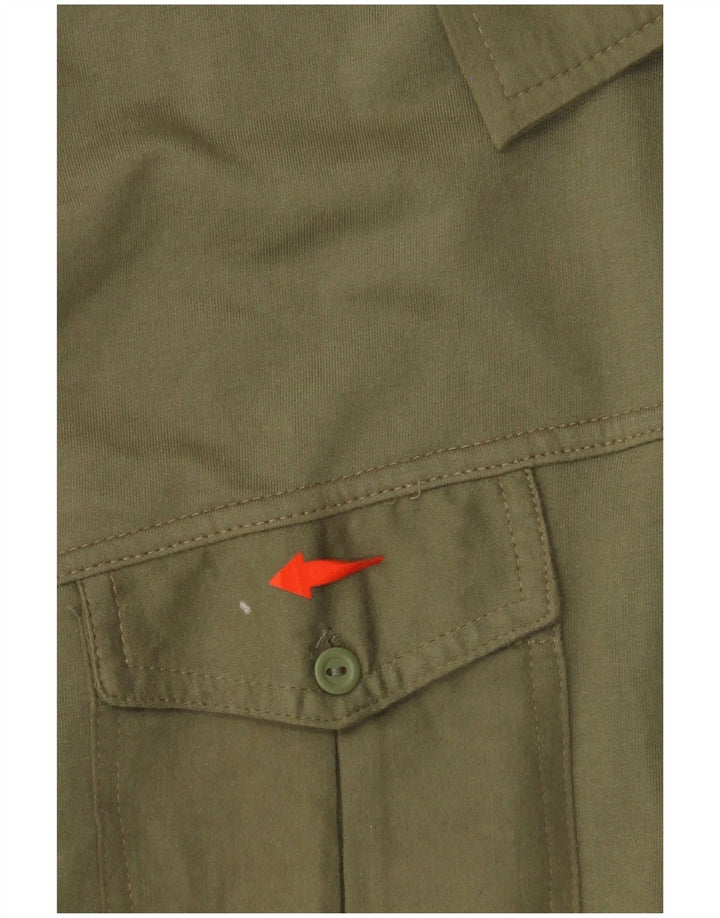 Cămașă cu grafică pentru femei VINTAGE US 10 Large Kaki Bumbac