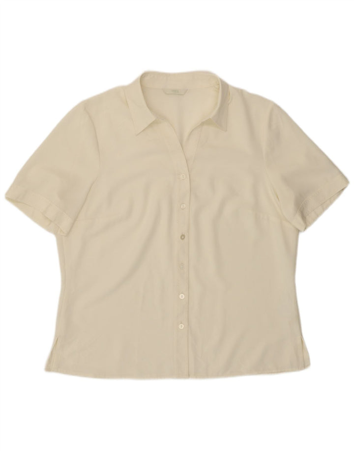 Cămașă cu mânecă scurtă pentru femei Marks & Spencer UK 18 XL alb
