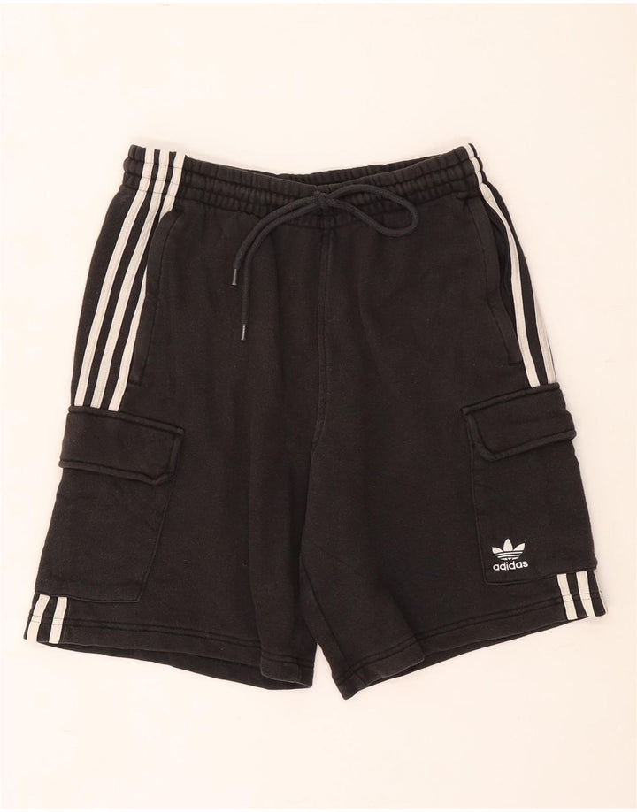 Pantaloni scurți sport Adidas pentru bărbați, bumbac gri mediu
