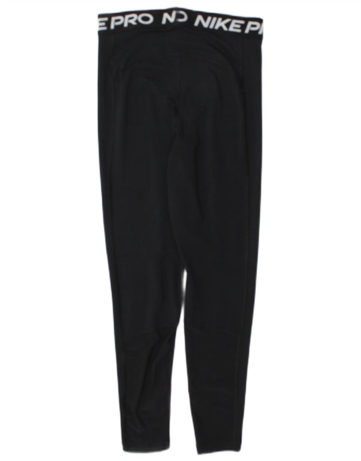 Leggings Nike Dri Fit Graphic pentru femei UK 10 Poliester negru mic