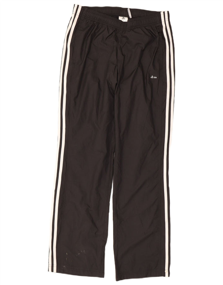 ADIDAS Womens Clima Proof Tracksuit Trousers UK 12 Medium Black Polyester