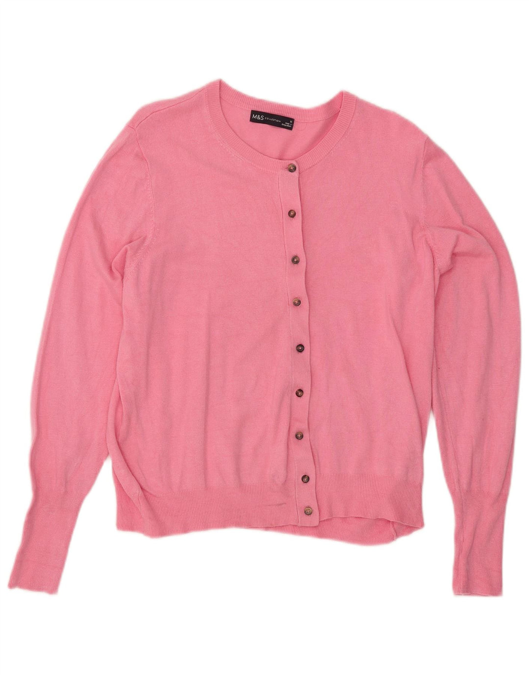Pulover cardigan pentru femei Marks & Spencer UK 16 mare, roz, viscoză