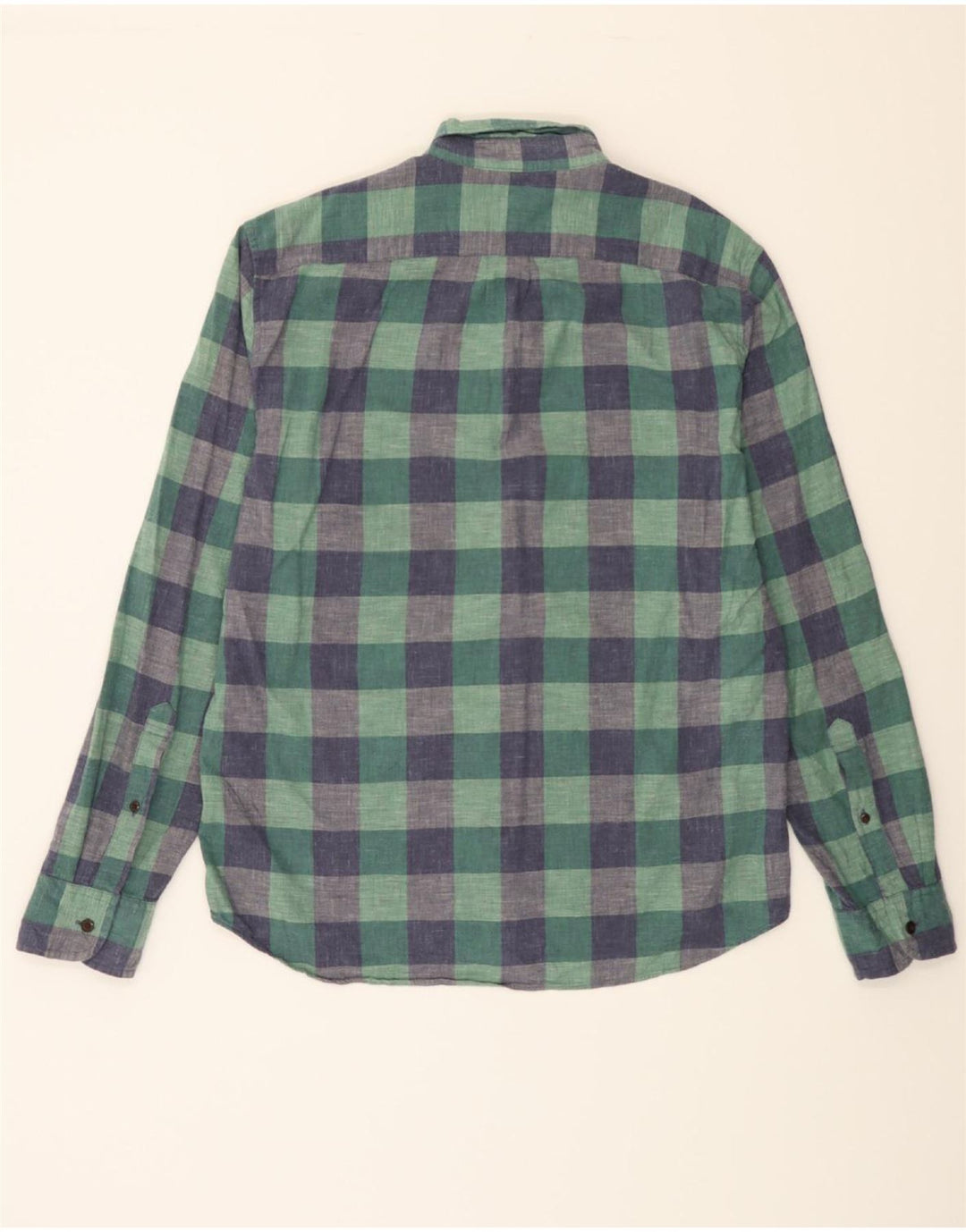 J. CREW Mens Slim Shirt Large Green Check Cotton Vintage J. Crew and Second-Hand J. Crew from Messina Hembry 