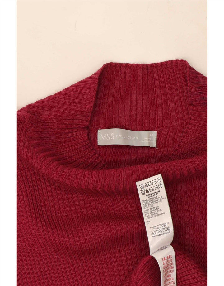 Pulover cu gât țestoasă pentru femei Marks & Spencer UK 14 Roz mediu