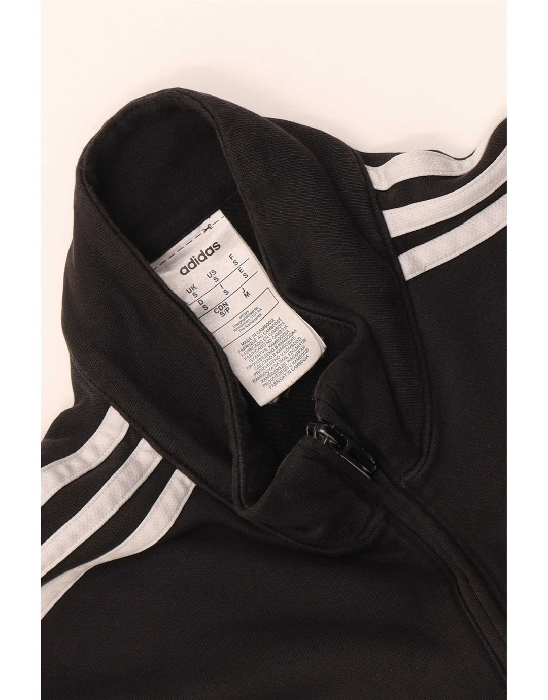 Trening pentru bărbați Adidas Top Jachetă Mic Negru Bumbac