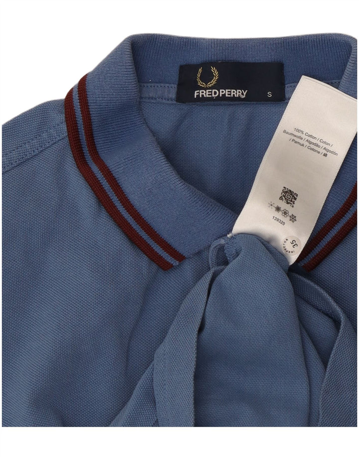 Cămașă polo Fred Perry pentru bărbați din bumbac albastru mic