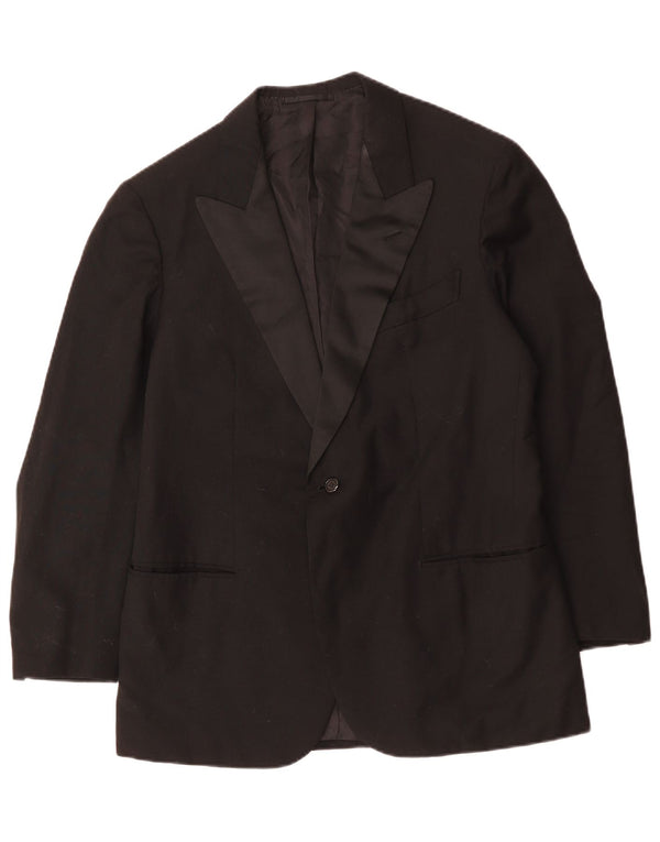 Jachetă vintage pentru bărbați cu 1 nasture, UK 38 Medium Black