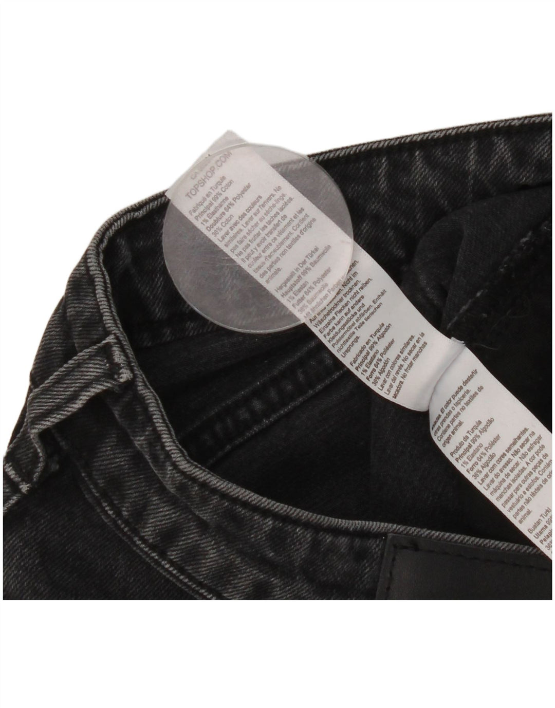 Blugi slim pentru femei Topshop W32 L31 bumbac negru