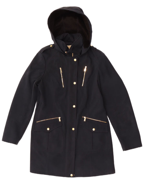 Palton militar cu glugă Michael Kors pentru femei UK 14 Medium Bleumarin