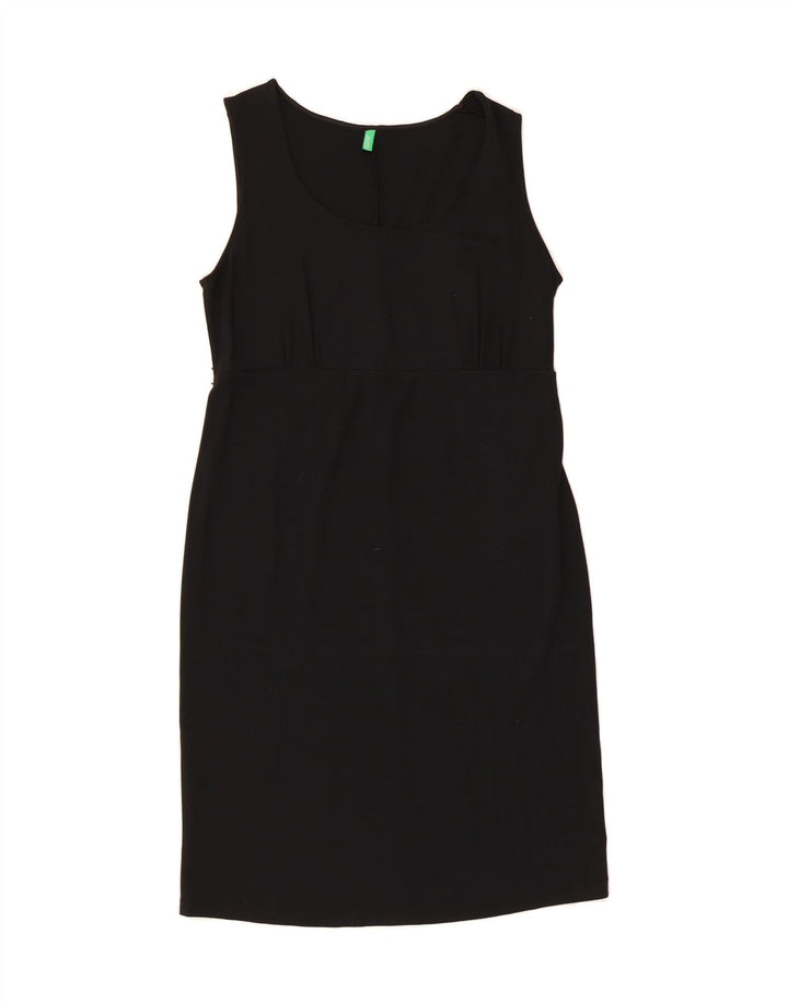 BENETTON Womens Sleeveless Sheath Dress UK 12 Medium Black Vintage Benetton and Second-Hand Benetton from Messina Hembry 