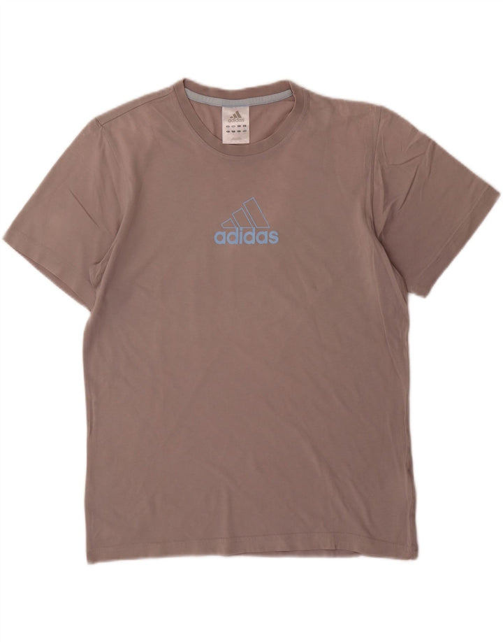 ADIDAS Mens Graphic T-Shirt Top Small Grey Cotton