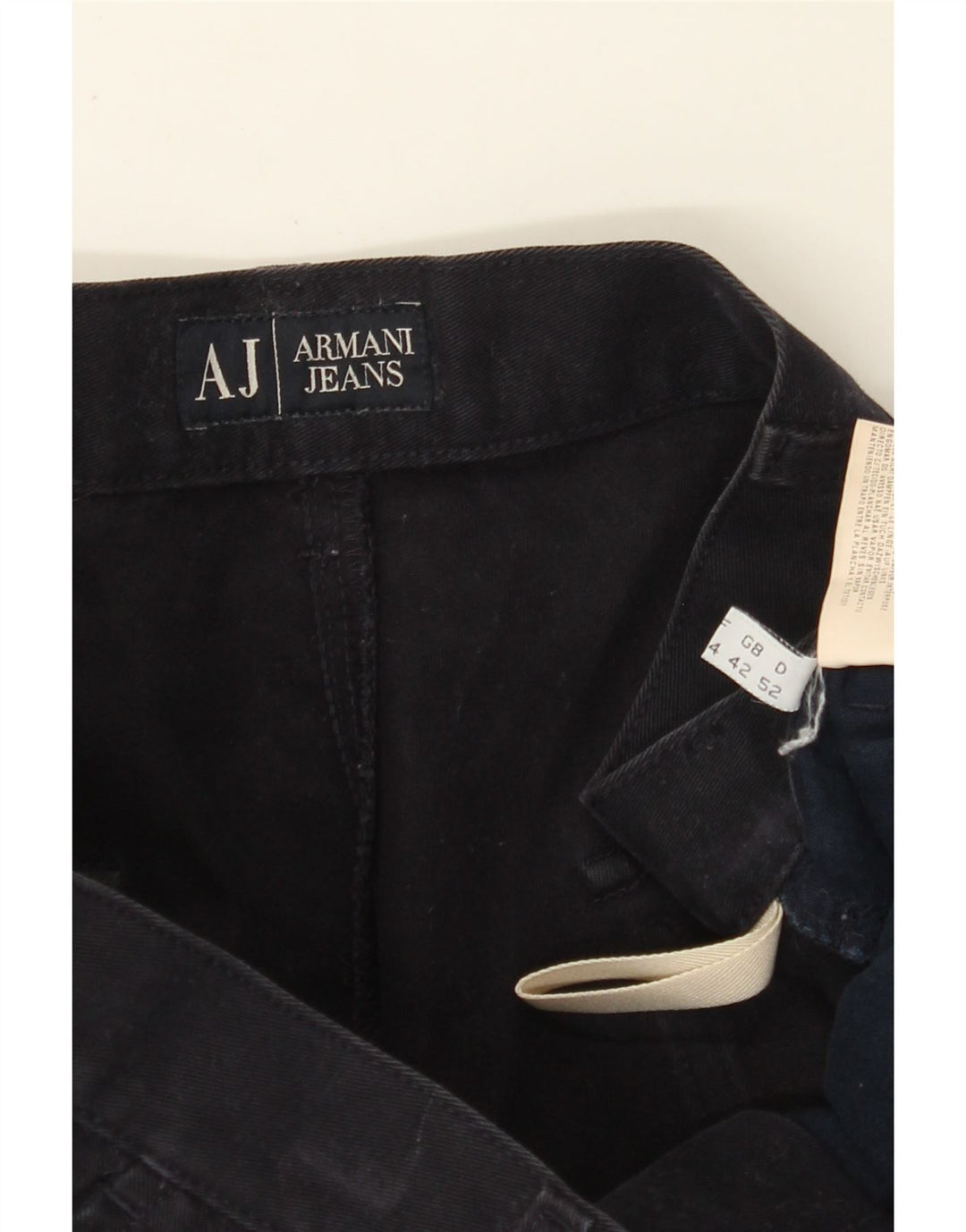 ARMANI Pantaloni chino drepți pentru bărbați EU 52 XL W36 L36 bleumarin bumbac