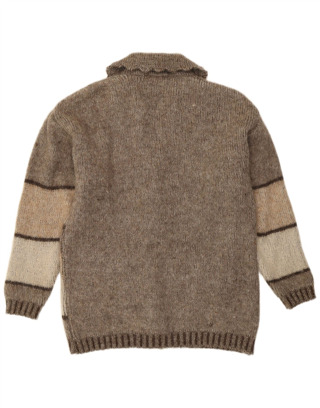 Pulover Cardigan Vintage pentru Damă IT 54 3XL Gri Geometric