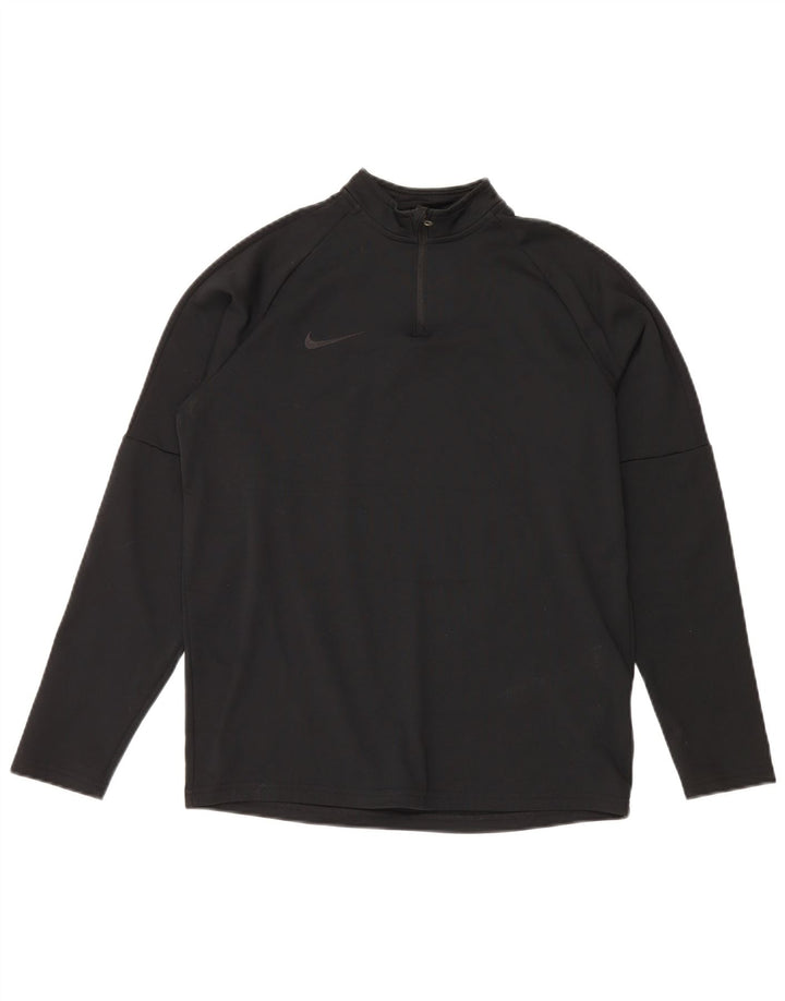 Trening pentru băieți Dri Fit Zip Neck Pullover Top 13-14 ani XL Negru