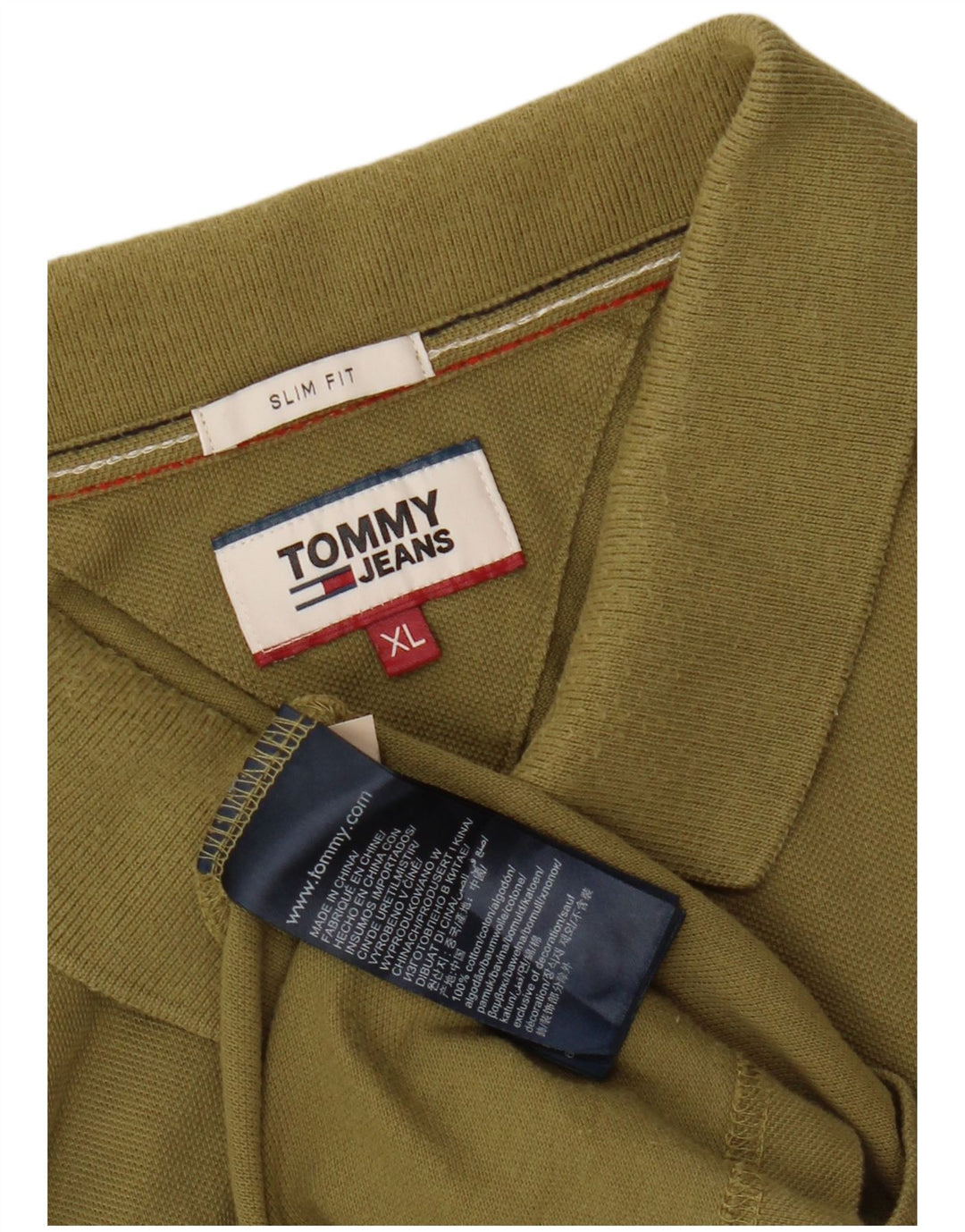 TOMMY HILFIGER Cămașă polo pentru bărbați, XL, kaki, bumbac