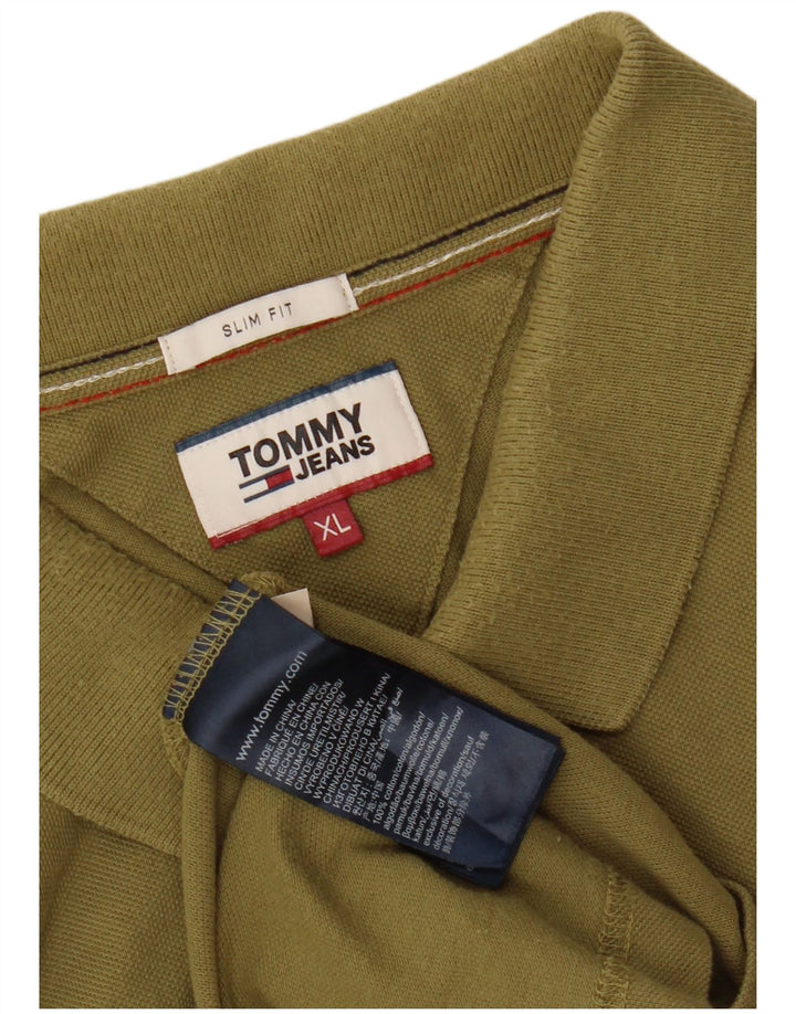 TOMMY HILFIGER Cămașă polo pentru bărbați, XL, kaki, bumbac
