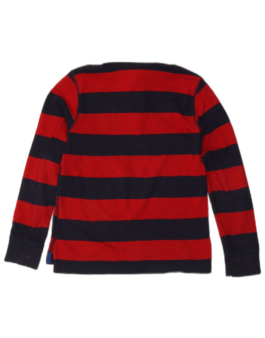 Tricou polo obișnuit cu mânecă lungă Benetton pentru băieți 7-8 ani cu dungi roșii medii
