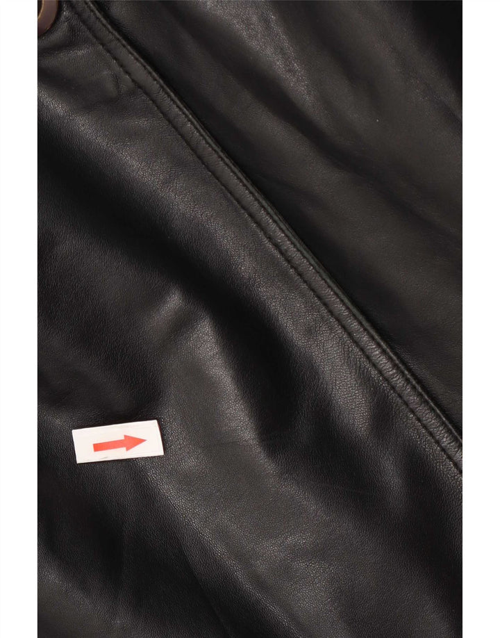 Palton din piele pentru femei Diletta Lelli IT 46 Large Black