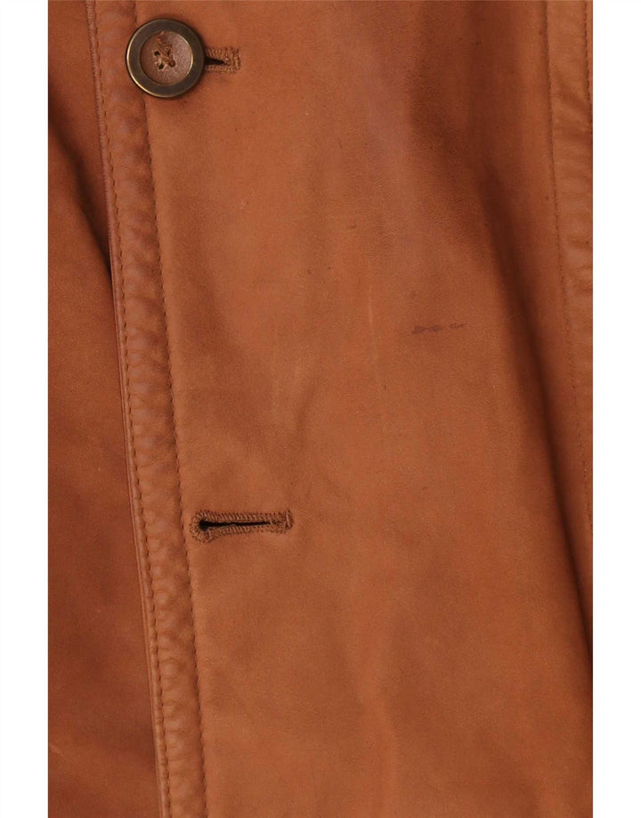 Palton din piele vintage pentru bărbați UK 40 mare maro