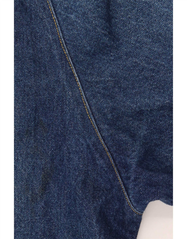 Jachetă vintage pentru femei, supradimensionată, cu 2 nasturi, din denim, UK 18 XL, albastru