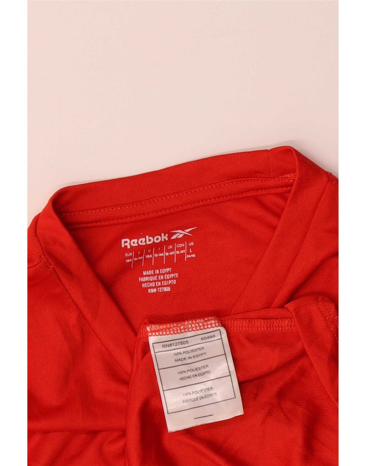 Tricou grafic Reebok pentru băieți Top 13-14 ani poliester roșu