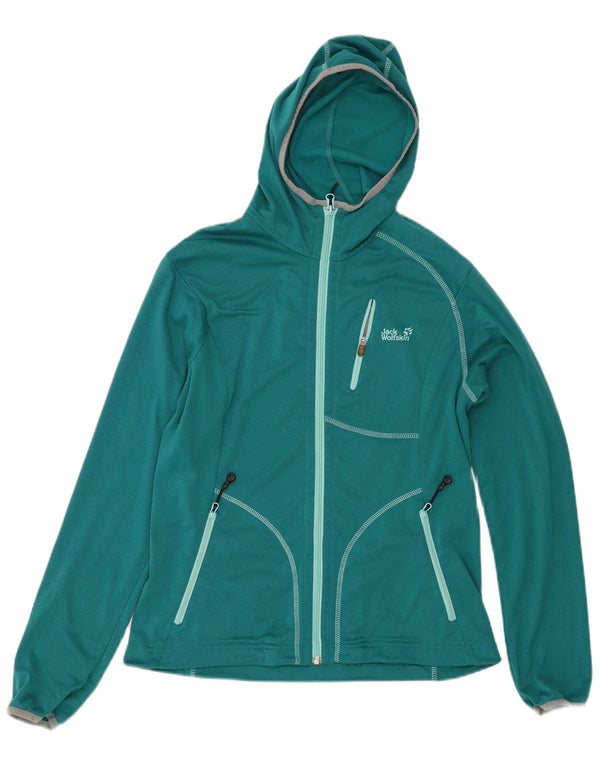 Jack Wolfskin Jachetă de trening cu glugă pentru femei UK 12/14 Turcoaz mediu