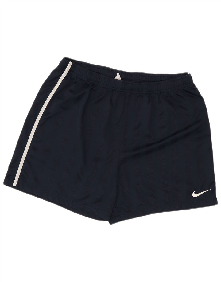 Pantaloni scurți sport pentru bărbați NIKE, XL, poliester cu dungi bleumarin