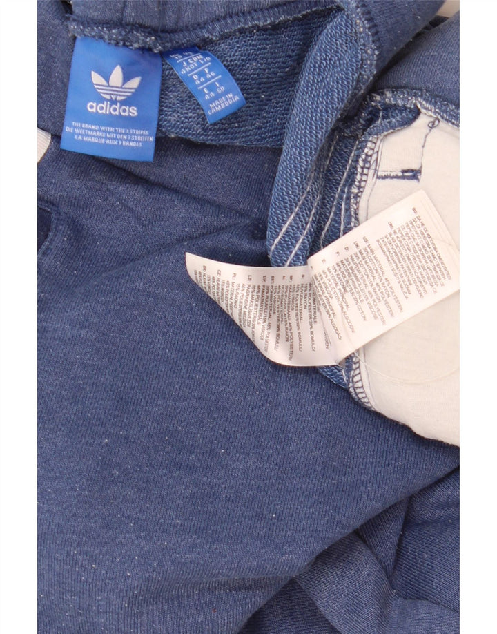 Pantaloni de trening Capri Adidas pentru femei UK 16 Poliester albastru mare