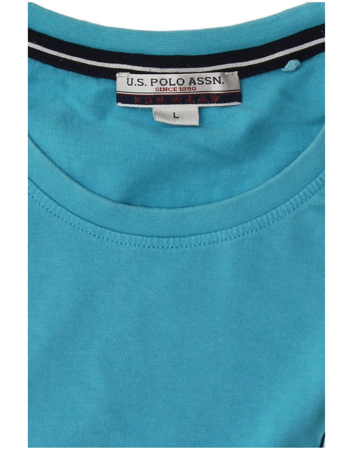U.S. Polo Assn. Tricou pentru bărbați Top mare albastru