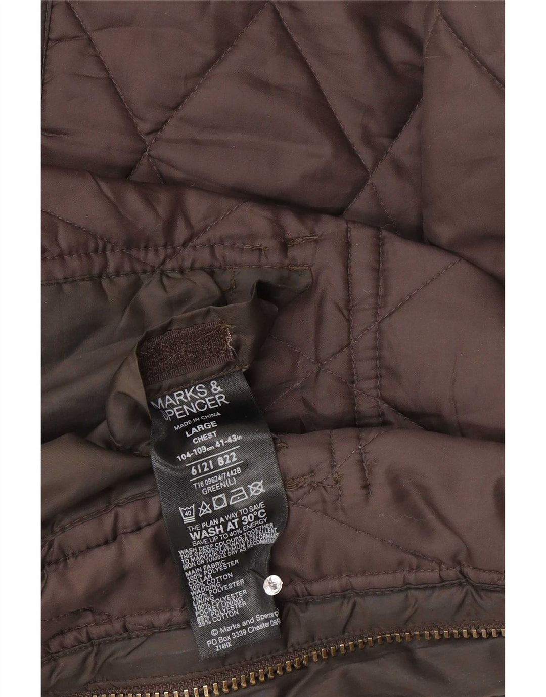 Marks & Spencer pentru bărbați Blue Harbour Quilted Jacket UK 40 Large Green