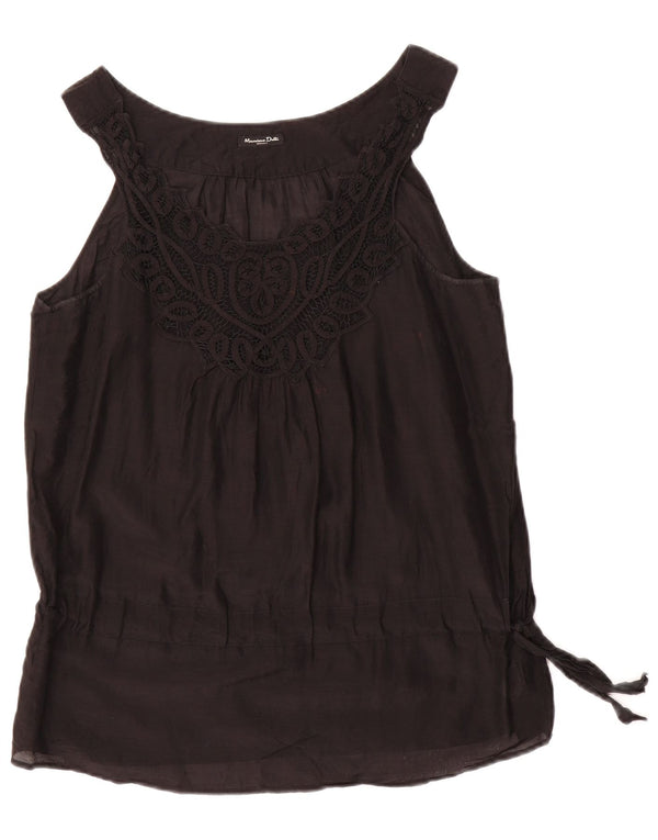 Bluză fără mâneci pentru femei MASSIMO DUTTI, UK 18 XL, bumbac negru