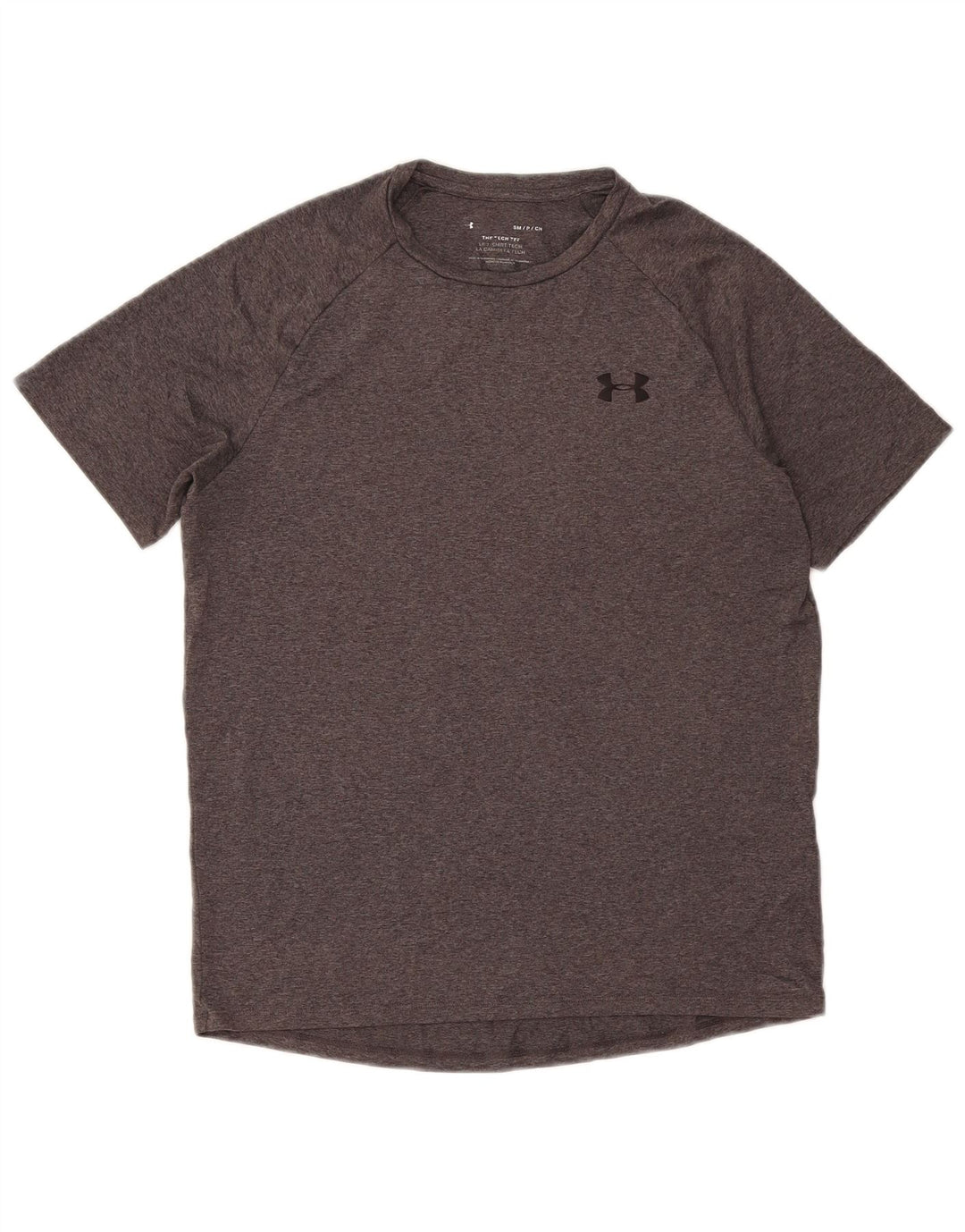 Tricou Under Armour pentru bărbați Top mic, gri, poliester pătat