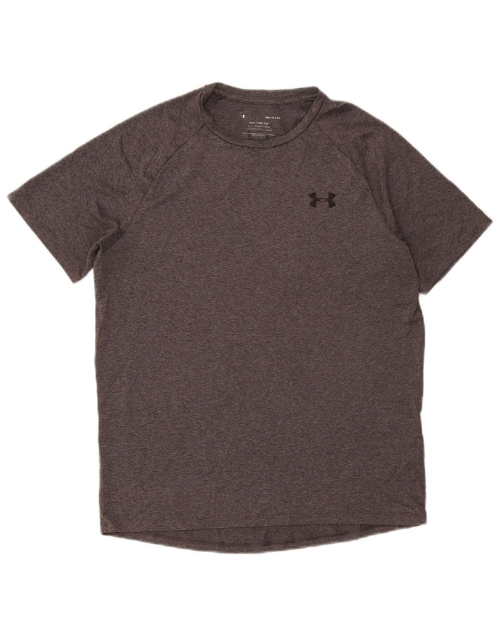 Tricou Under Armour pentru bărbați Top mic, gri, poliester pătat